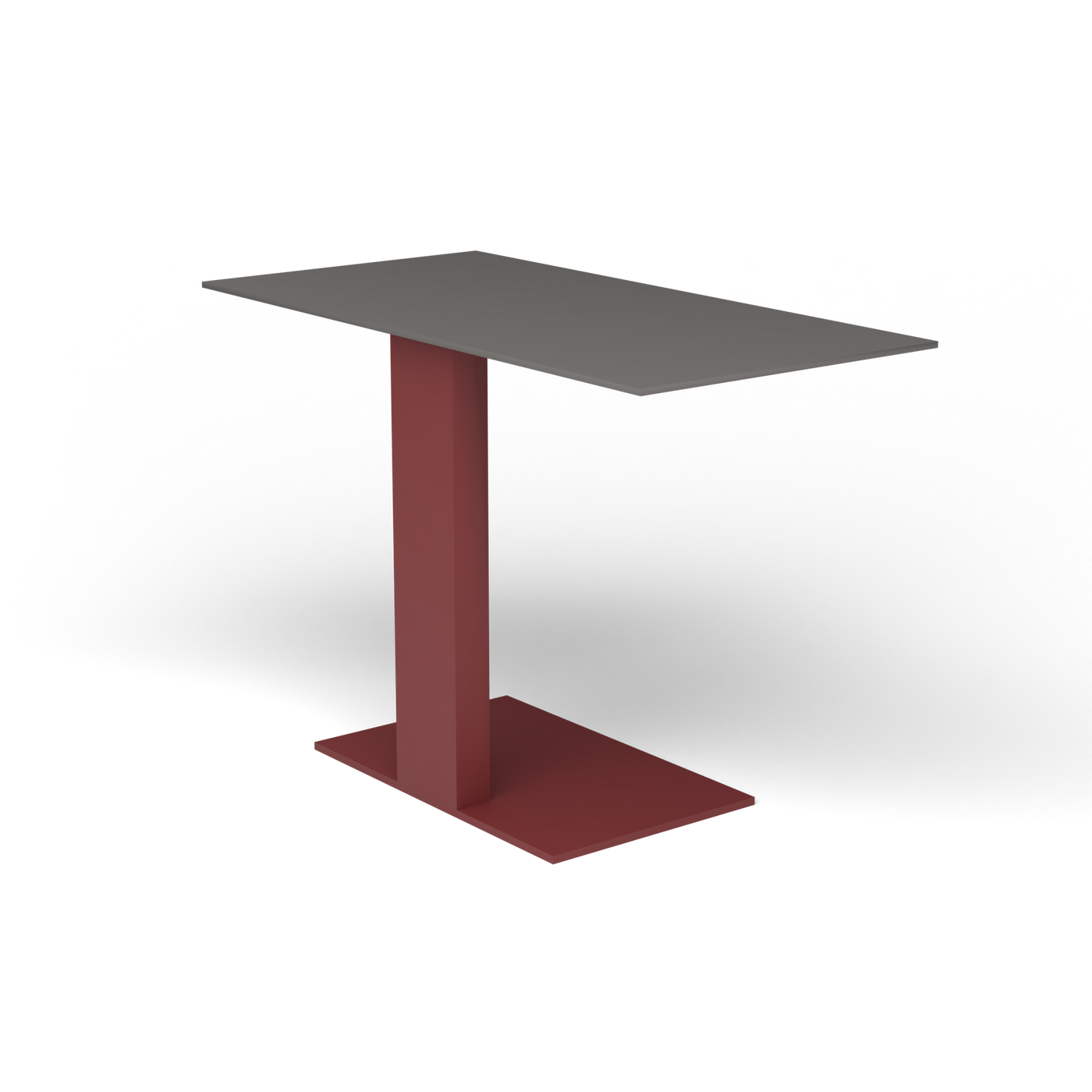 Solaris Evo Bijzettafel - Autumn Red, Aluminium speckled Anthracite