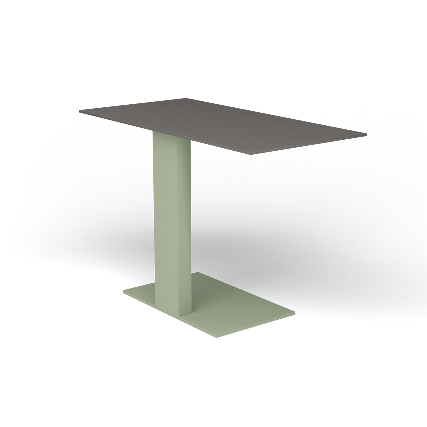 Solaris Evo Bijzettafel - Green Tea, Aluminium speckled Anthracite