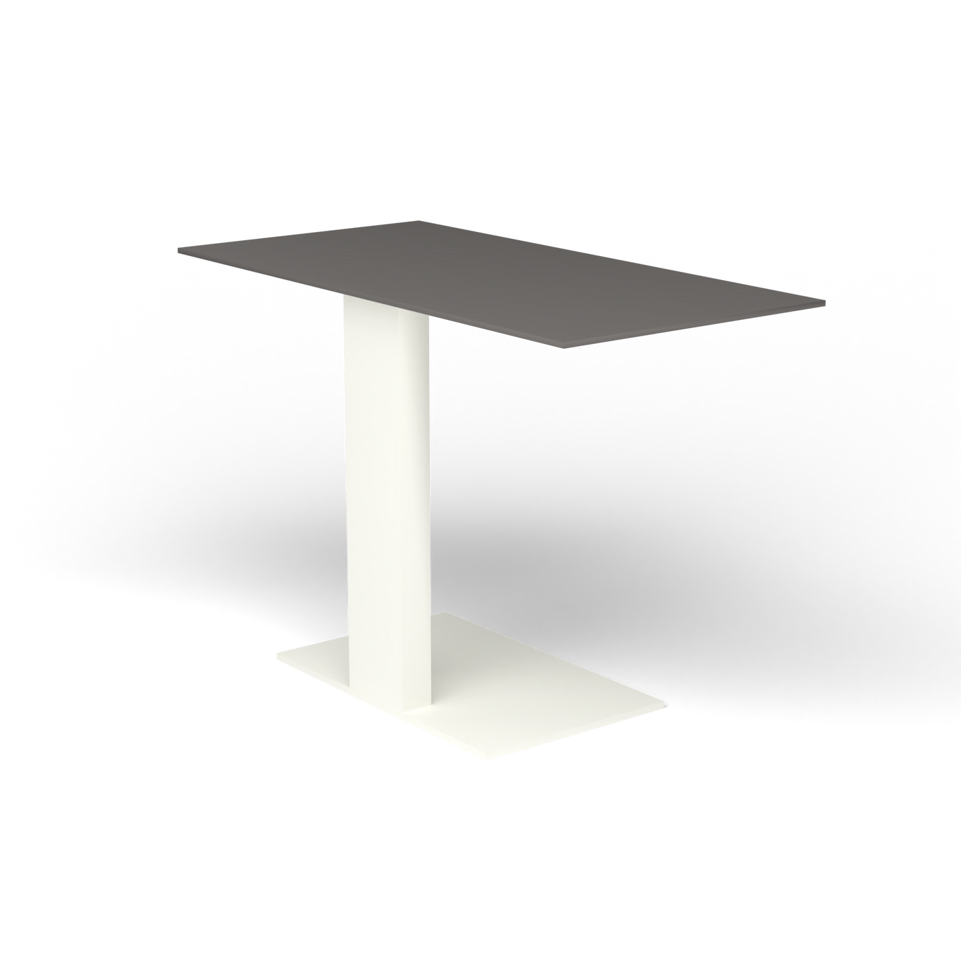 Solaris Evo Bijzettafel - White, Aluminium speckled Anthracite