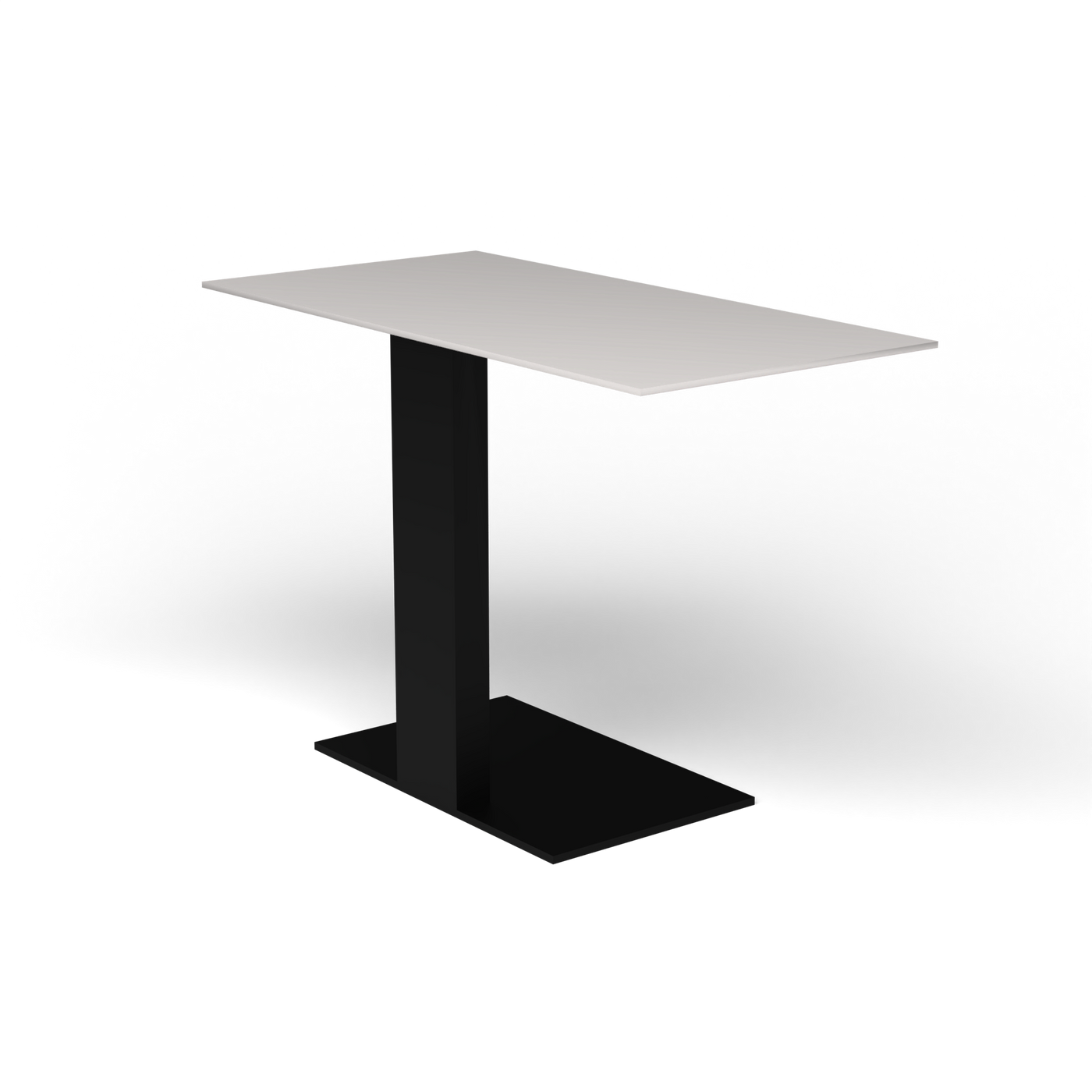Solaris Evo Bijzettafel - Black, Aluminium speckled Grey