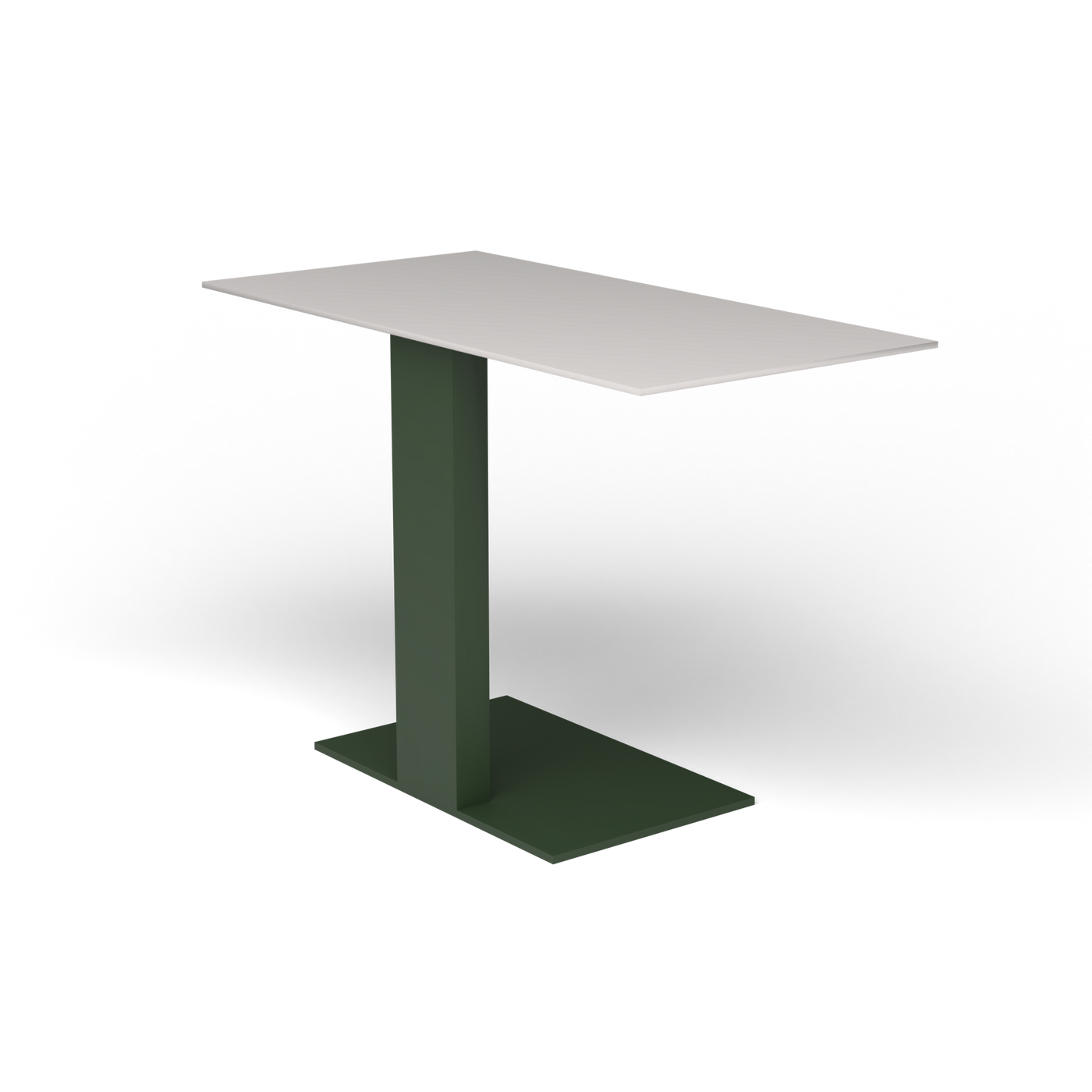 Solaris Evo Bijzettafel - Bottle Green, Aluminium speckled Grey