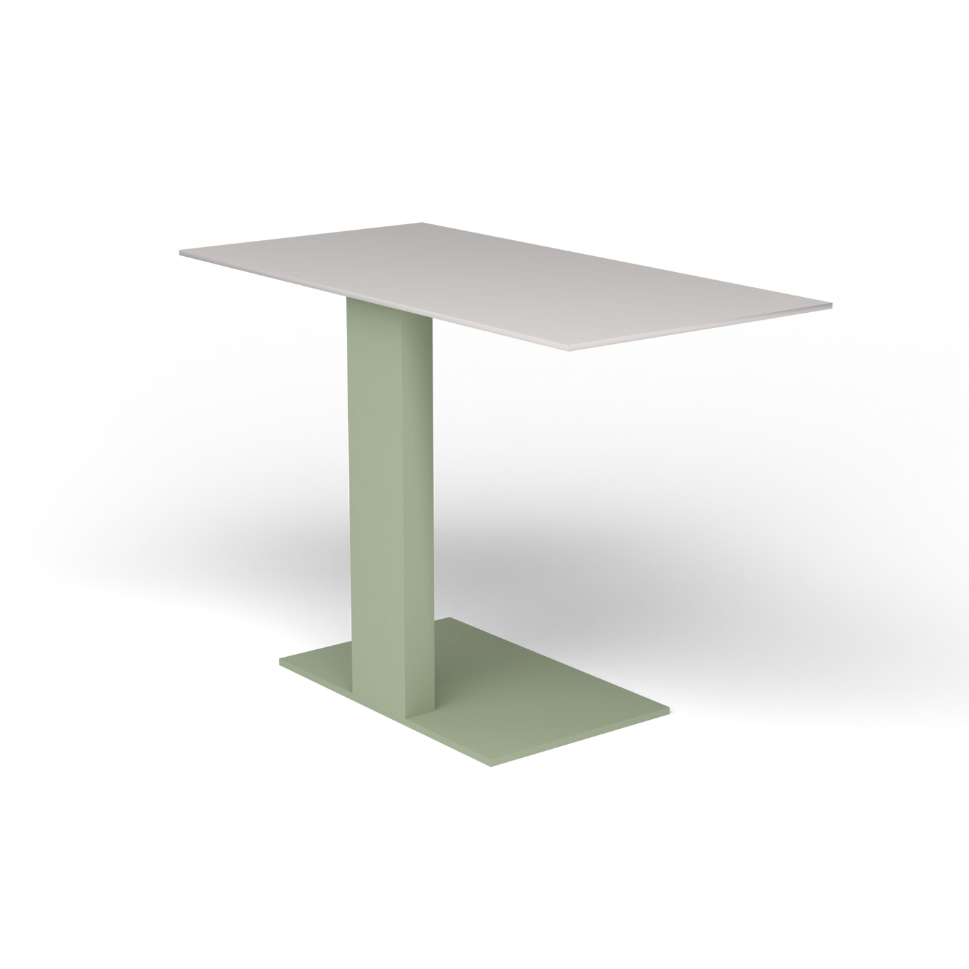 Solaris Evo Bijzettafel - Green Tea, Aluminium speckled Grey