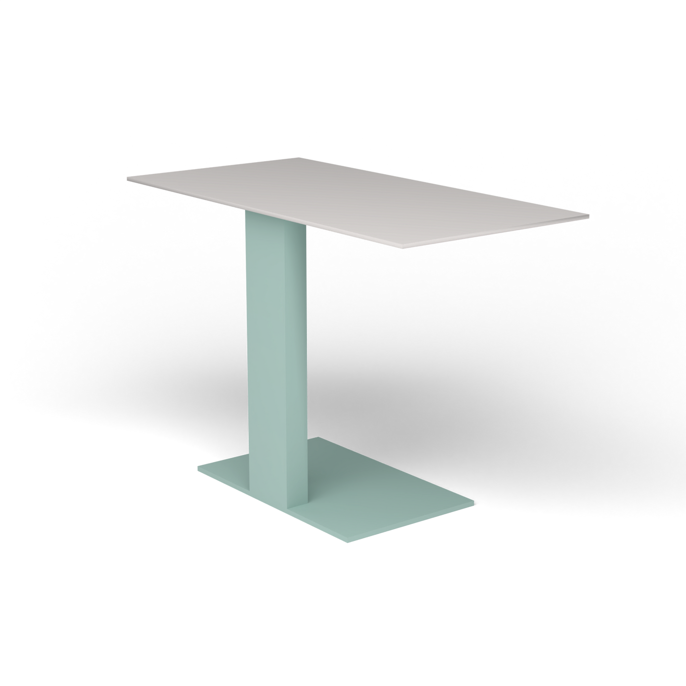 Solaris Evo Bijzettafel - Light Blue, Aluminium speckled Grey