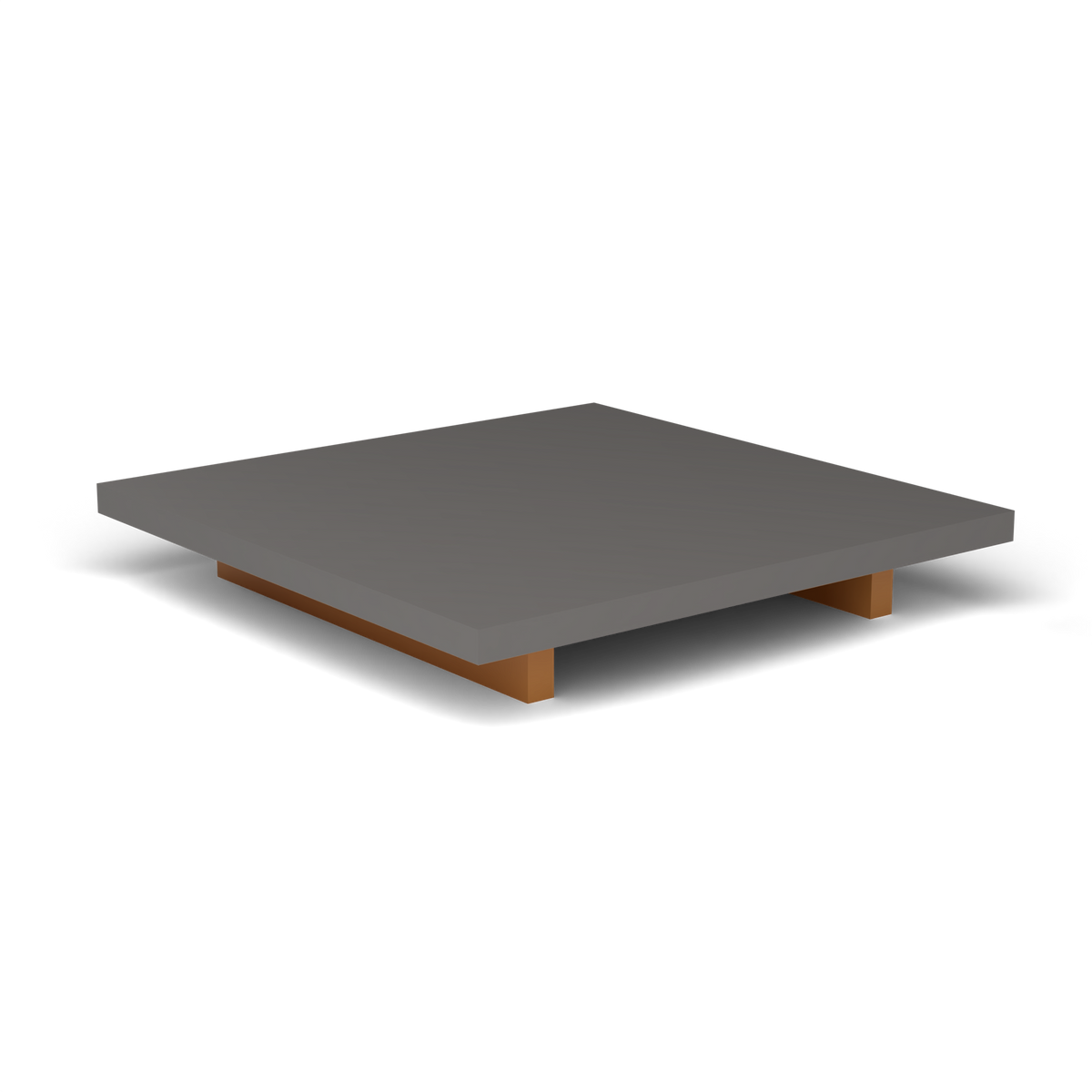 Solaris Evo Vierkante Salontafel - Mustard Yellow, Aluminium speckled Anthracite