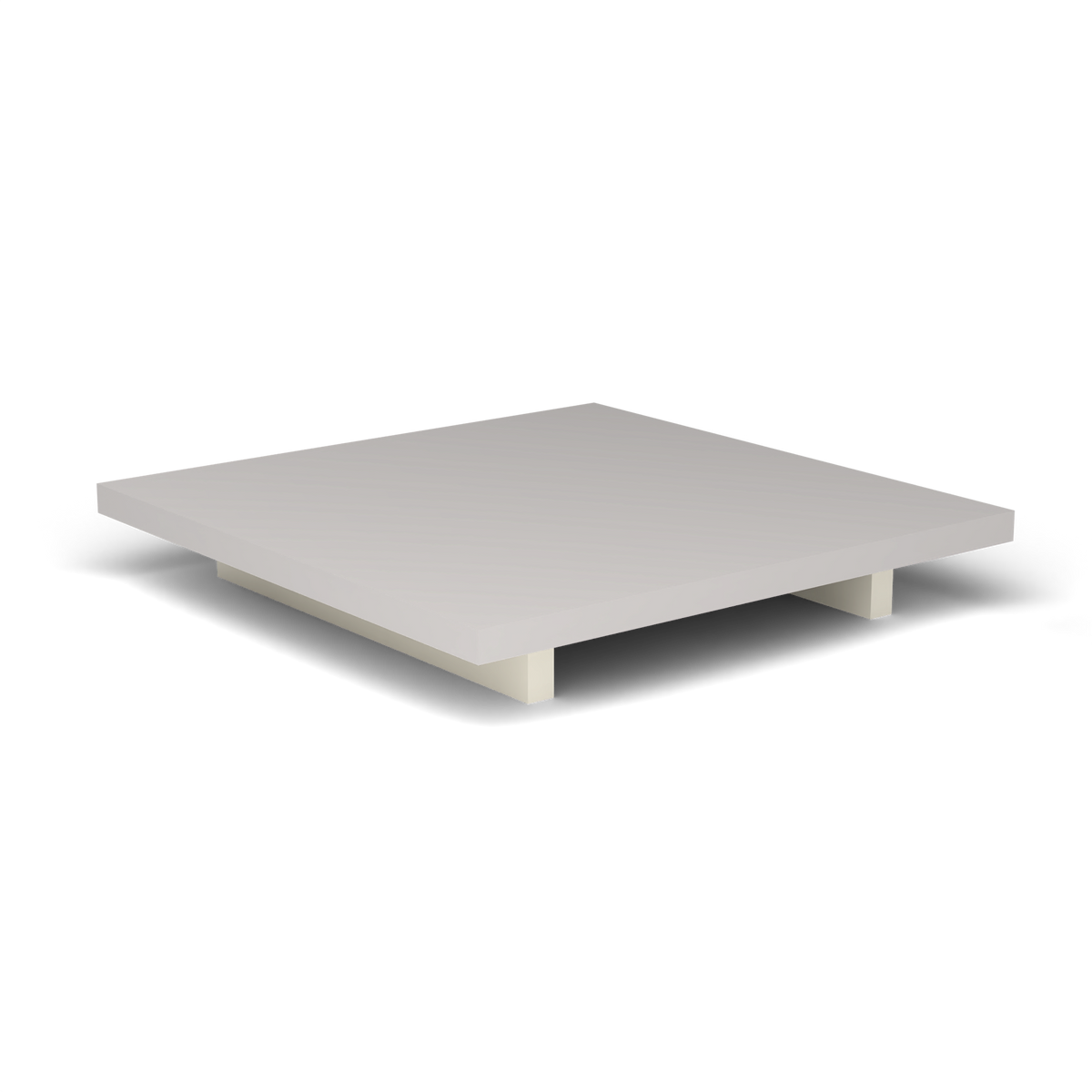 Solaris Evo Vierkante Salontafel - Antique White, Aluminium speckled Grey