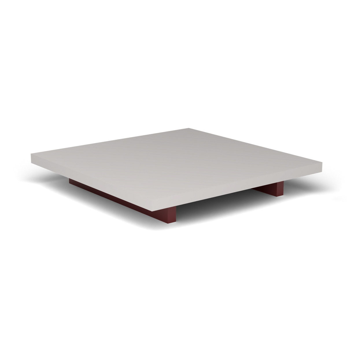 Solaris Evo Vierkante Salontafel - Autumn Red, Aluminium speckled Grey