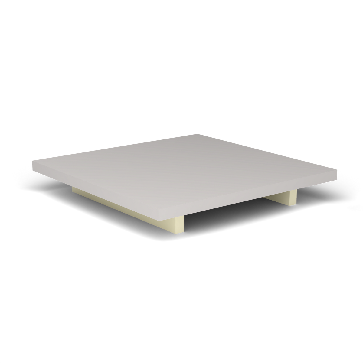 Solaris Evo Vierkante Salontafel - Butter White, Aluminium speckled Grey