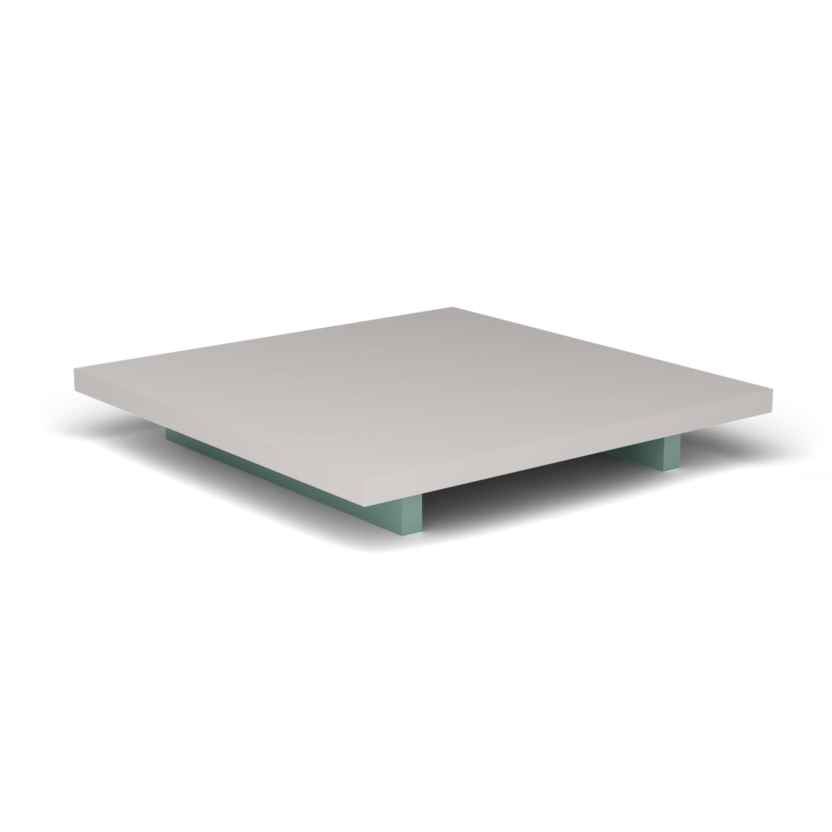 Solaris Evo Vierkante Salontafel - Light Blue, Aluminium speckled Grey