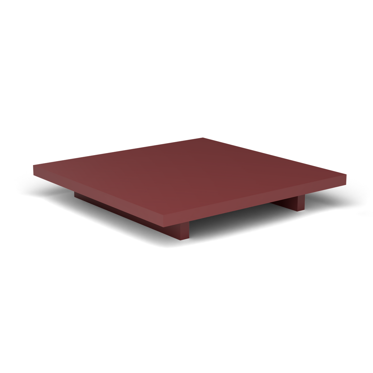 Solaris Evo Vierkante Salontafel - Autumn Red, Gelakt aluminium (volgt onderstelkleur)