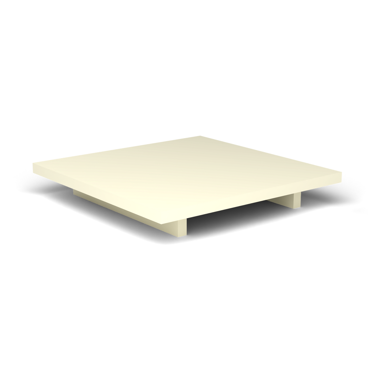 Solaris Evo Vierkante Salontafel - Butter White, Gelakt aluminium (volgt onderstelkleur)