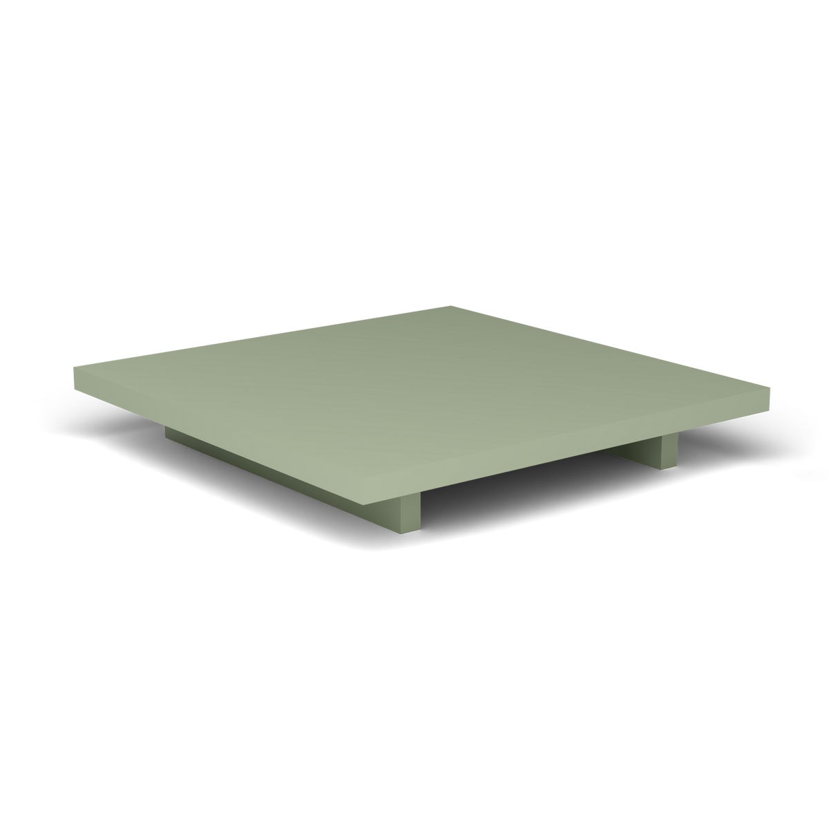 Solaris Evo Vierkante Salontafel - Green Tea, Gelakt aluminium (volgt onderstelkleur)
