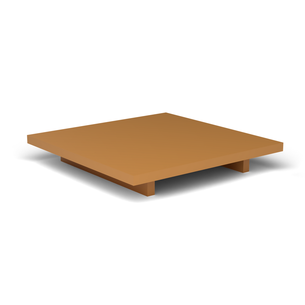 Solaris Evo Vierkante Salontafel - Mustard Yellow, Gelakt aluminium (volgt onderstelkleur)