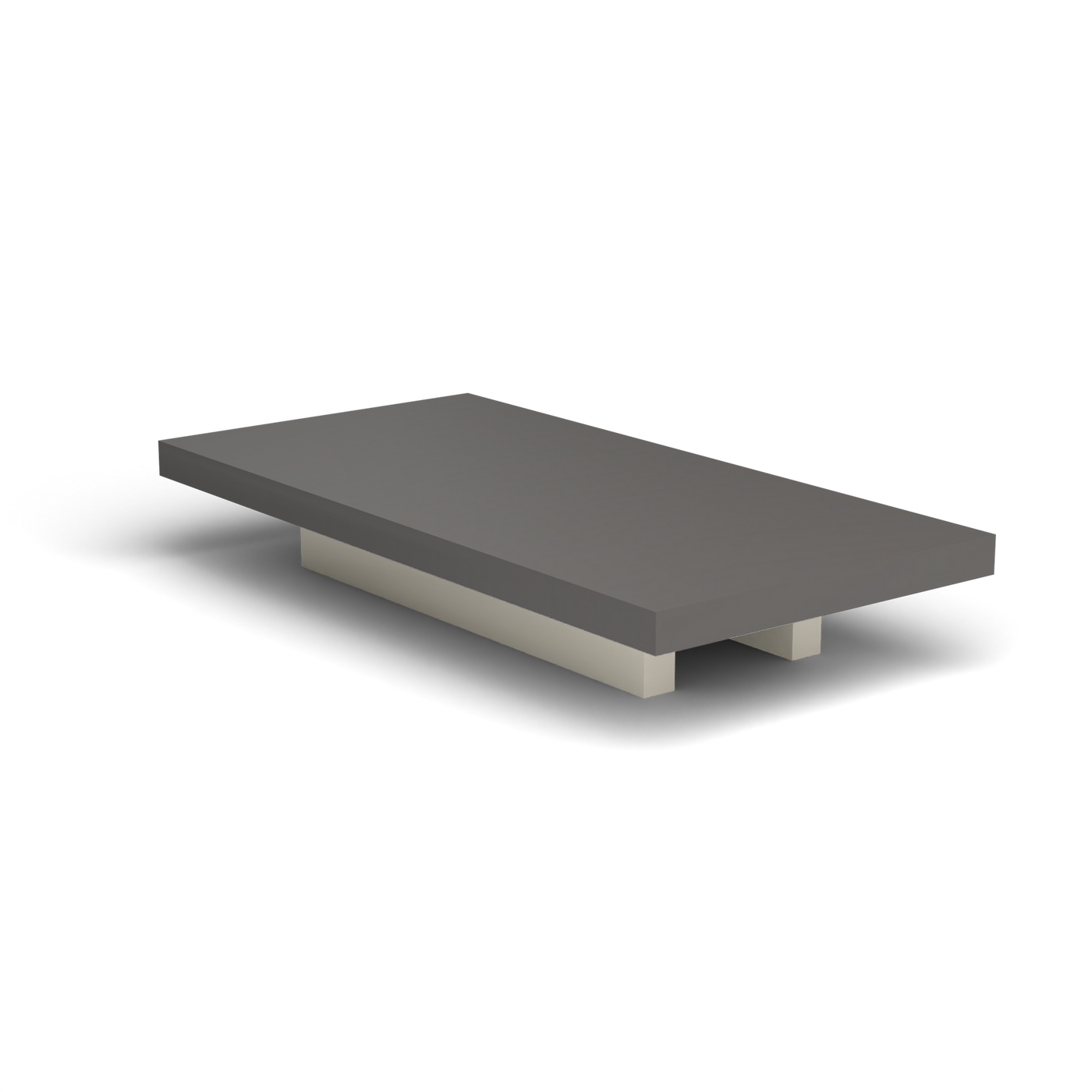Solaris Evo Rechthoekige Salontafel - Antique White, Aluminium speckled Anthracite