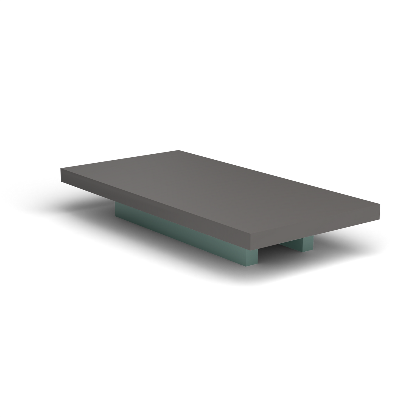 Solaris Evo Rechthoekige Salontafel - Light Blue, Aluminium speckled Anthracite
