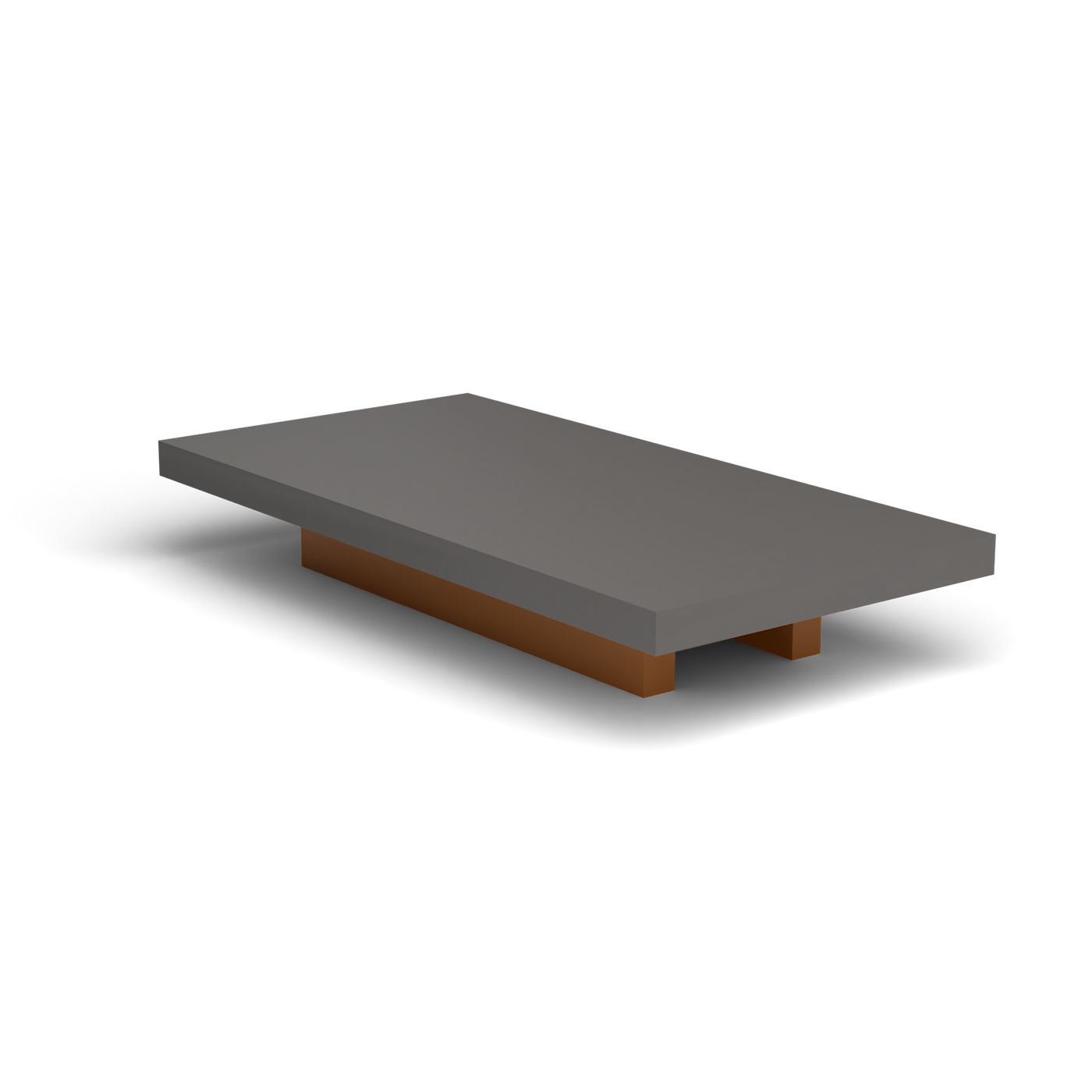 Solaris Evo Rechthoekige Salontafel - Mustard Yellow, Aluminium speckled Anthracite