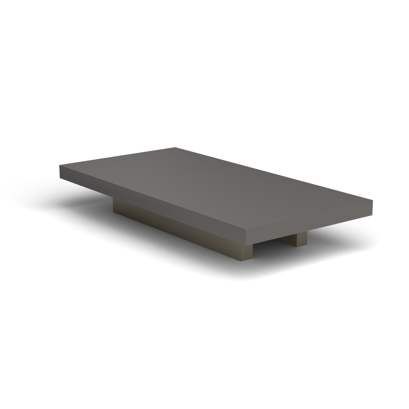 Solaris Evo Rechthoekige Salontafel - Pearly Gold, Aluminium speckled Anthracite