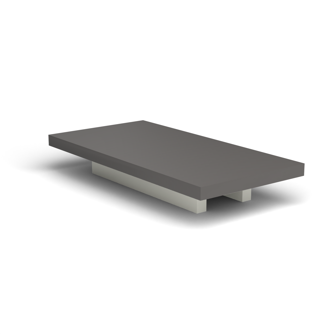 Solaris Evo Rechthoekige Salontafel - White, Aluminium speckled Anthracite