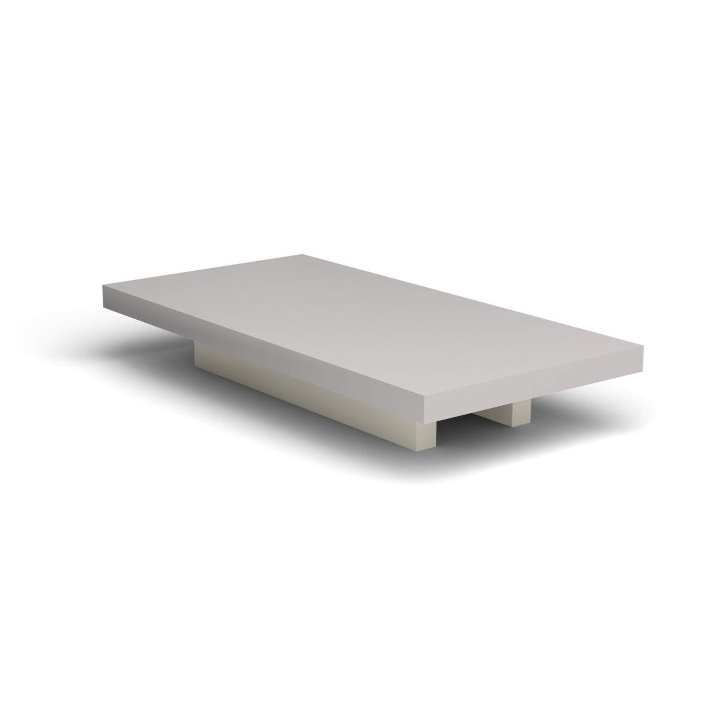 Solaris Evo Rechthoekige Salontafel - Antique White, Aluminium speckled Grey