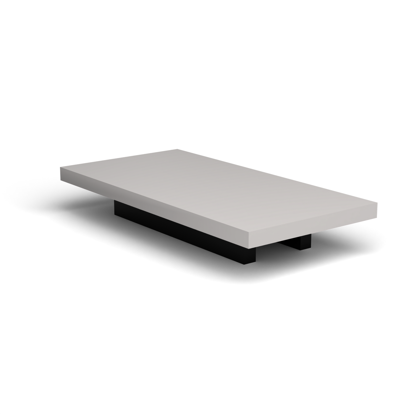 Solaris Evo Rechthoekige Salontafel - Black, Aluminium speckled Grey