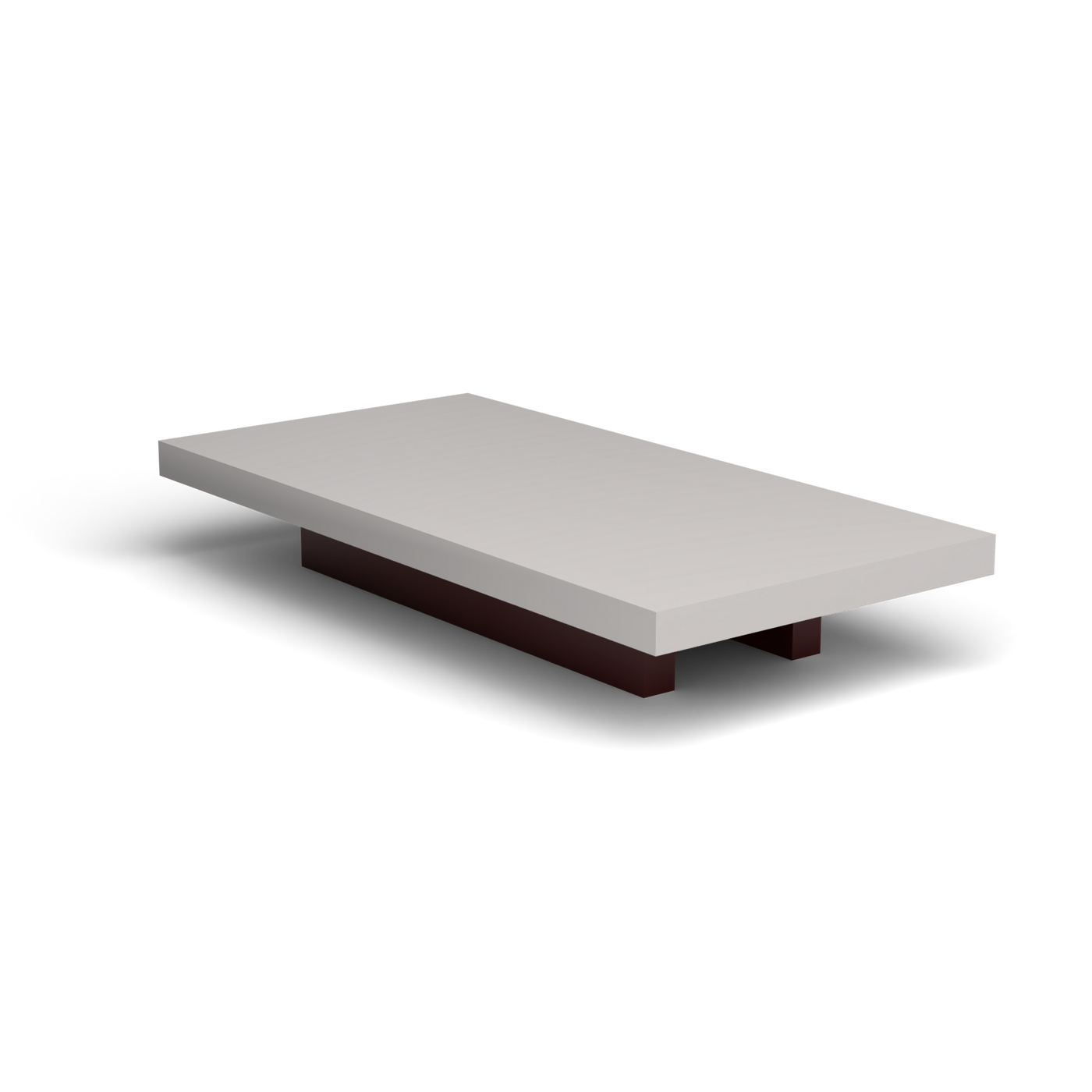Solaris Evo Rechthoekige Salontafel - Chestnut Brown, Aluminium speckled Grey
