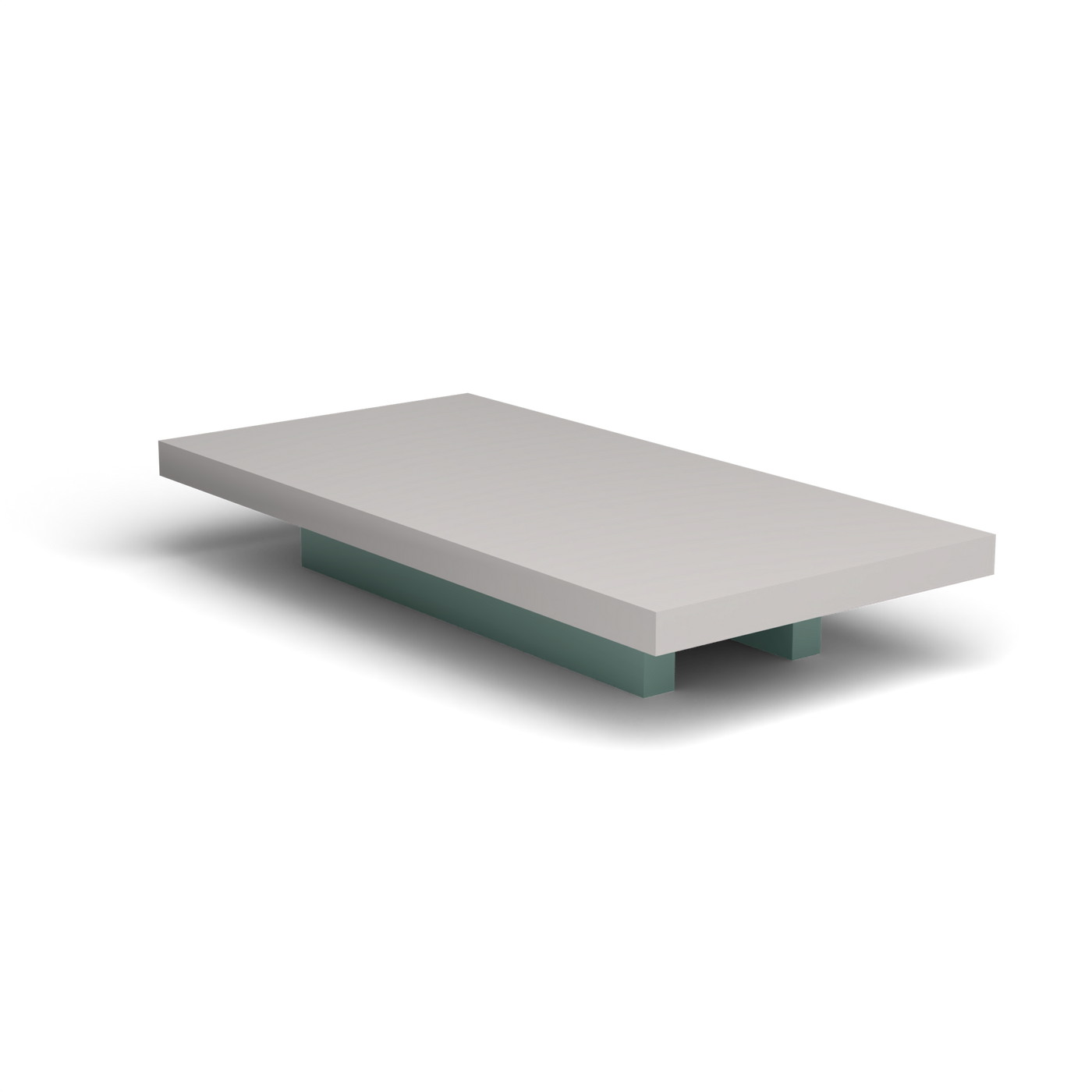 Solaris Evo Rechthoekige Salontafel - Light Blue, Aluminium speckled Grey