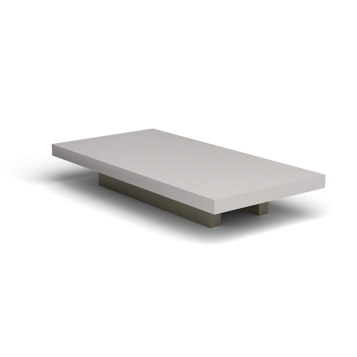 Solaris Evo Rechthoekige Salontafel - Pearly Gold, Aluminium speckled Grey