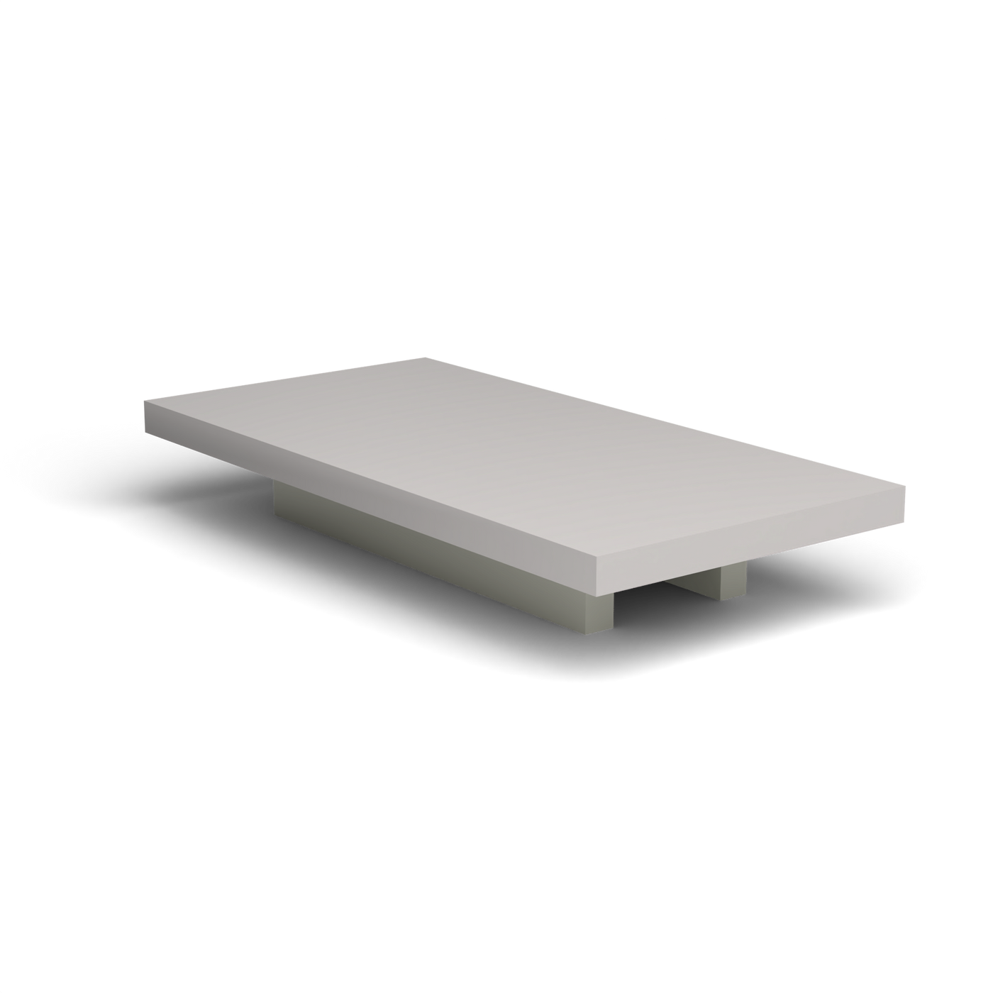 Solaris Evo Rechthoekige Salontafel - Powder Grey, Aluminium speckled Grey