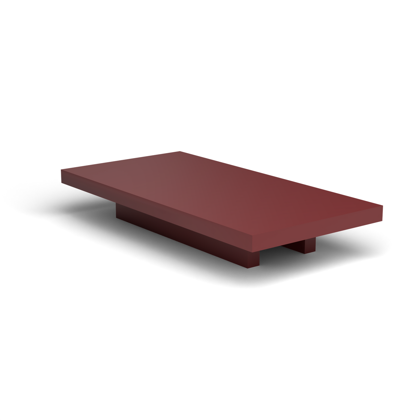 Solaris Evo Rechthoekige Salontafel - Autumn Red, Gelakt aluminium (volgt onderstelkleur)
