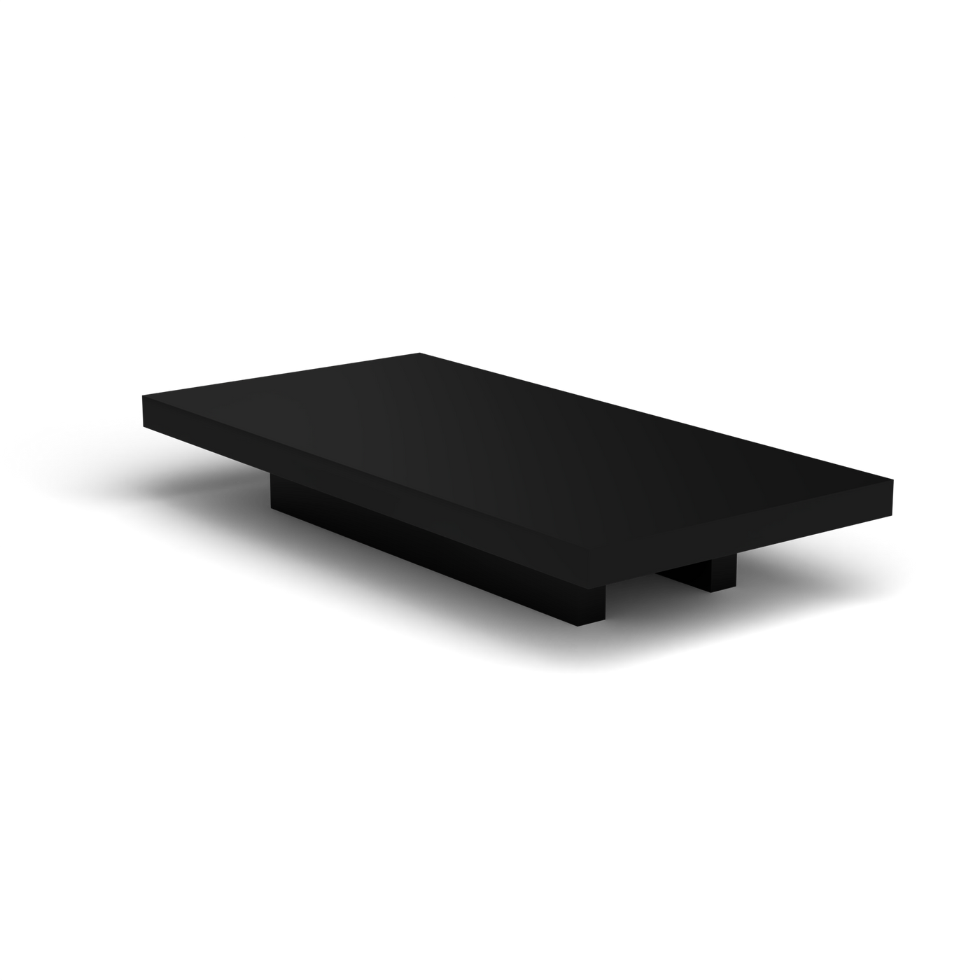 Solaris Evo Rechthoekige Salontafel - Black, Gelakt aluminium (volgt onderstelkleur)