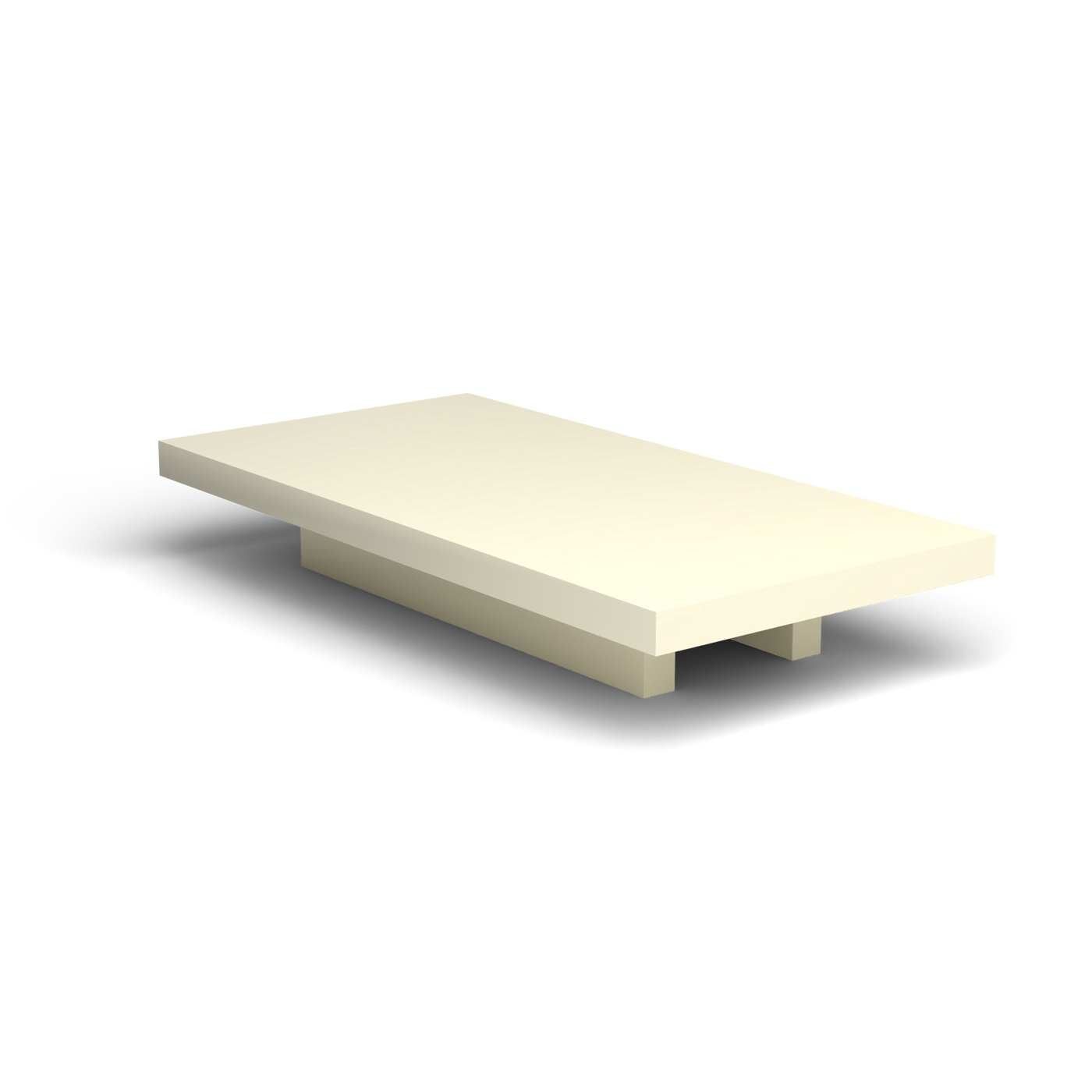 Solaris Evo Rechthoekige Salontafel - Butter White, Gelakt aluminium (volgt onderstelkleur)