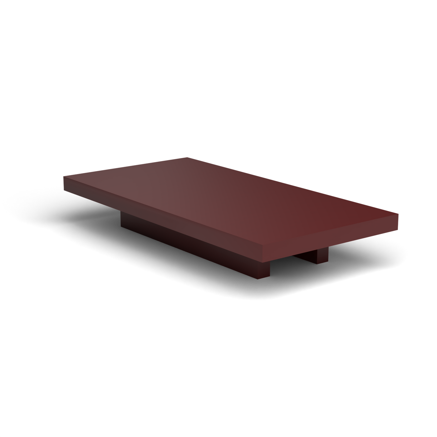 Solaris Evo Rechthoekige Salontafel - Chestnut Brown, Gelakt aluminium (volgt onderstelkleur)