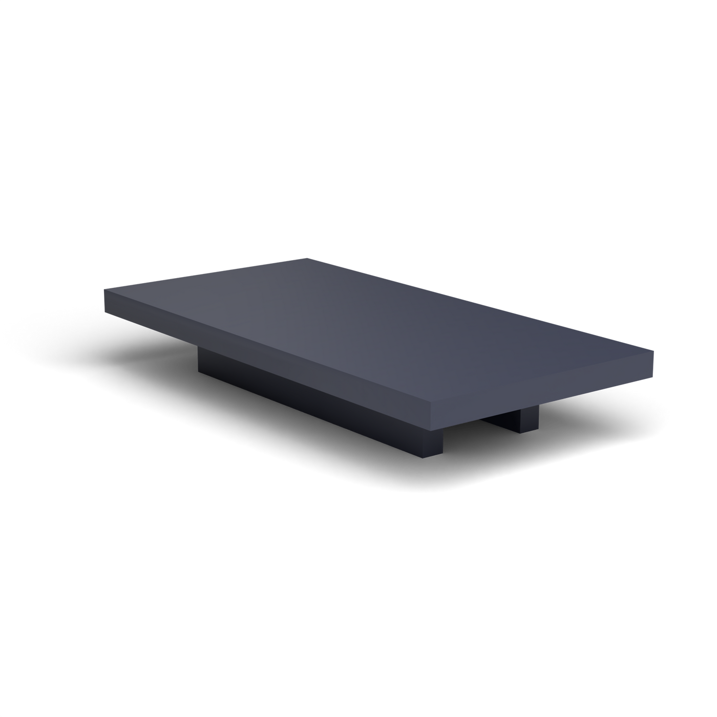 Solaris Evo Rechthoekige Salontafel - Grey Blue, Gelakt aluminium (volgt onderstelkleur)