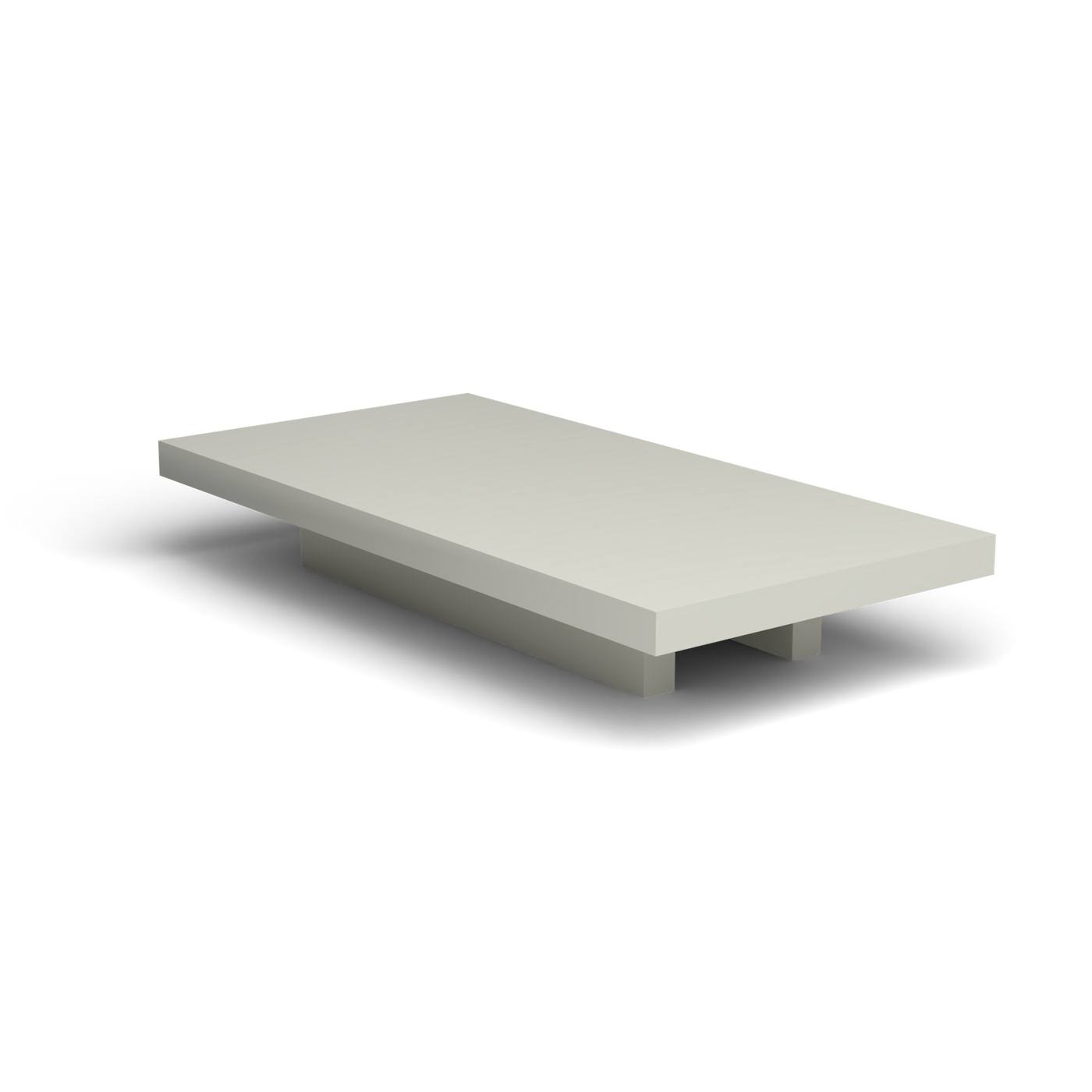Solaris Evo Rechthoekige Salontafel - Powder Grey, Gelakt aluminium (volgt onderstelkleur)
