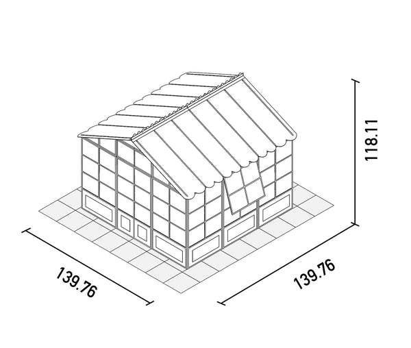 Unopiù Orangerie Vrijstaande serre met polycarbonaat dak