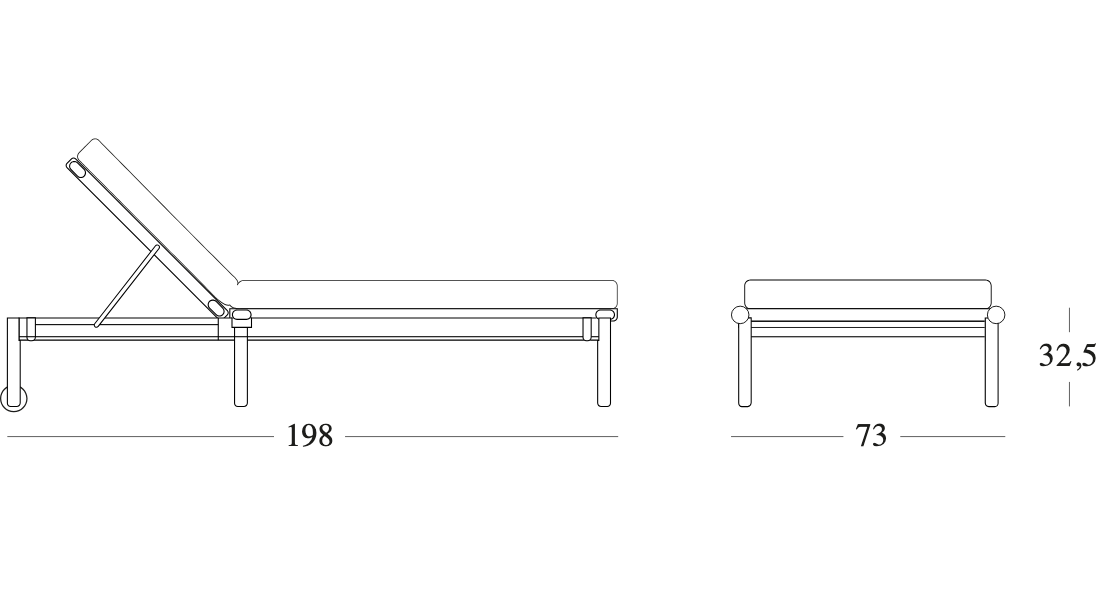 Technische tekening – Oda Sunlounger Strap