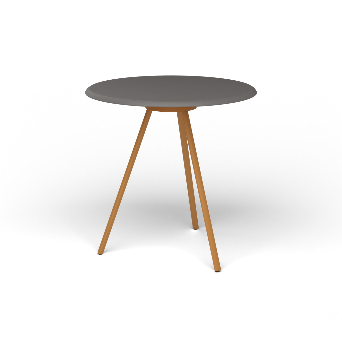 Zebra Tafel - Rond Ø 72 cm, speckled Anthracite, Mustard Yellow