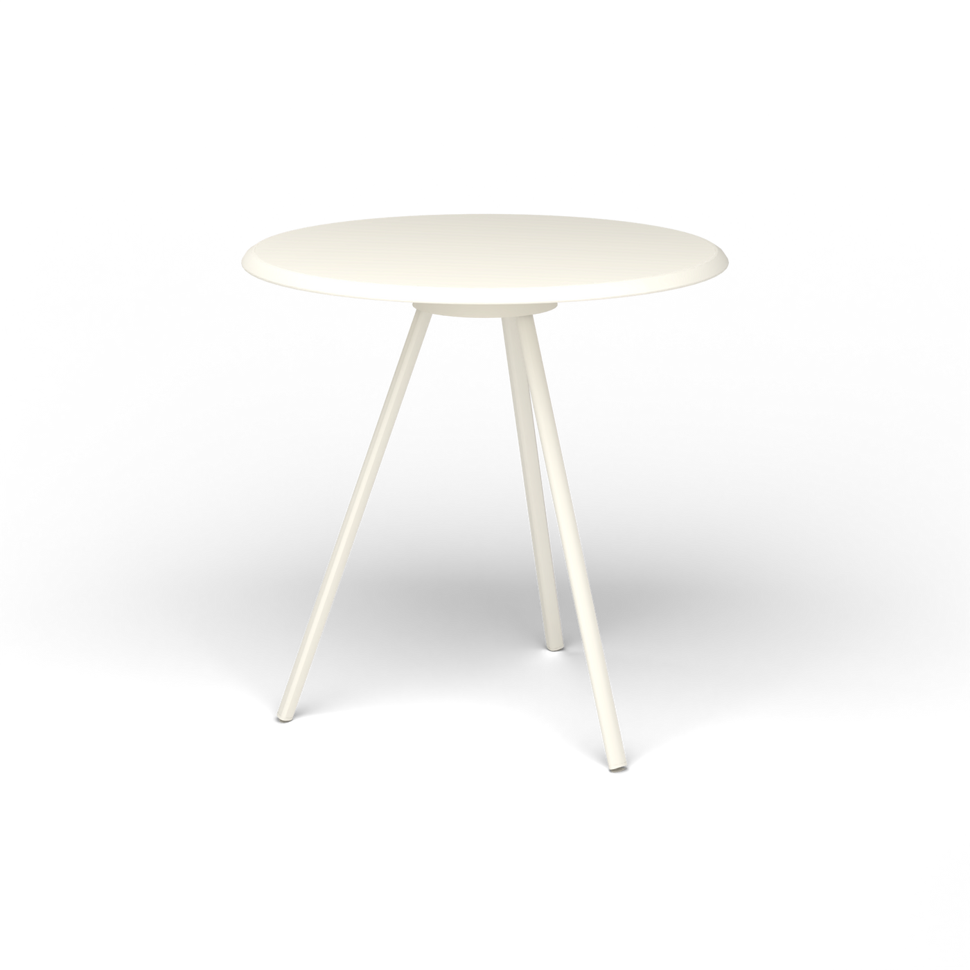 Zebra Tafel - Rond Ø 72 cm, gelakt aluminium, Antique White