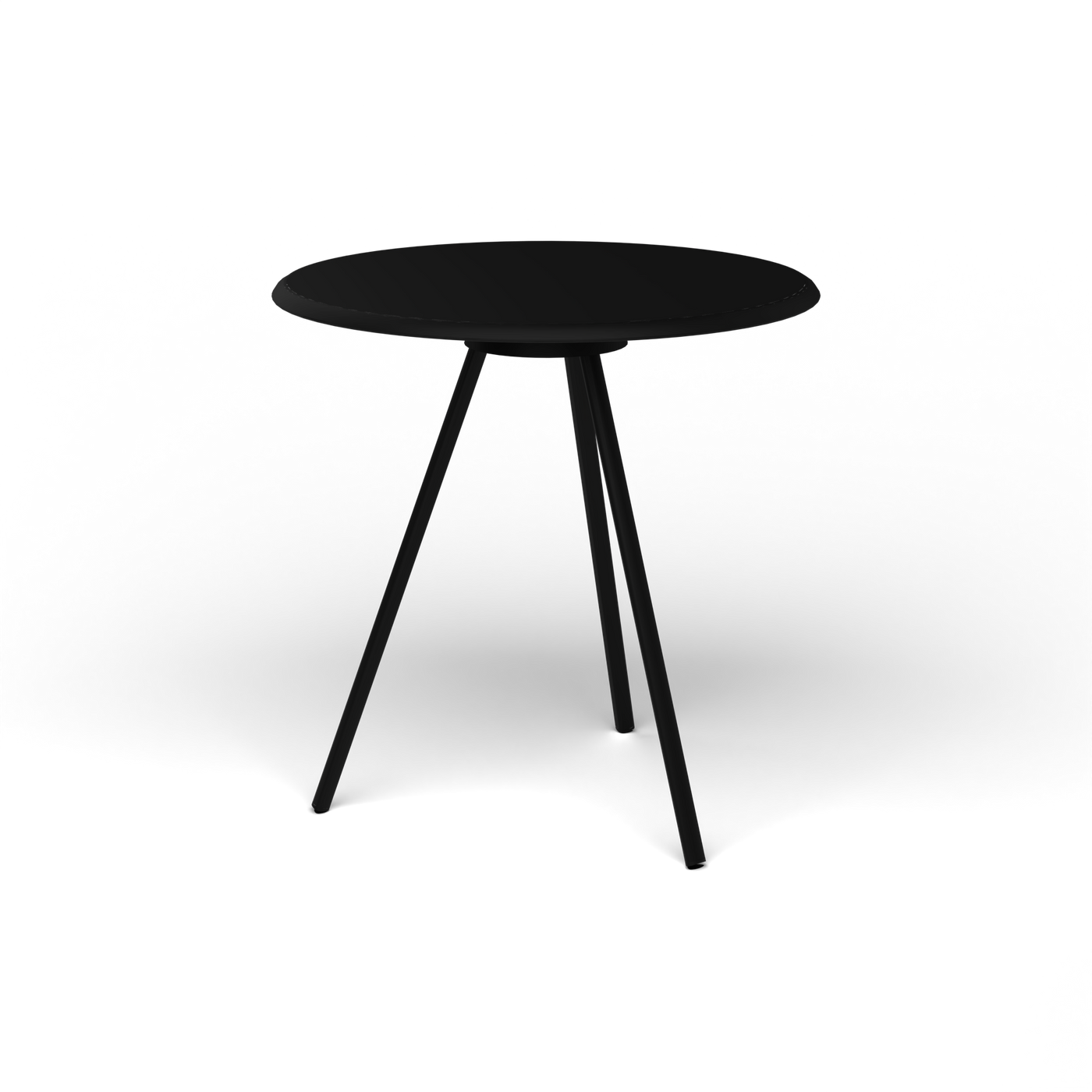 Zebra Tafel - Rond Ø 72 cm, gelakt aluminium, Black