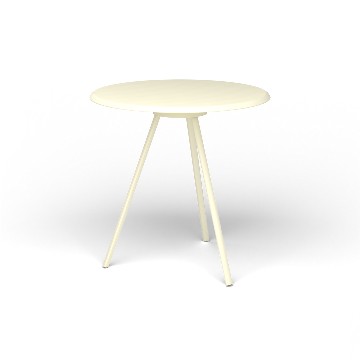 Zebra Tafel - Rond Ø 72 cm, gelakt aluminium, Butter White