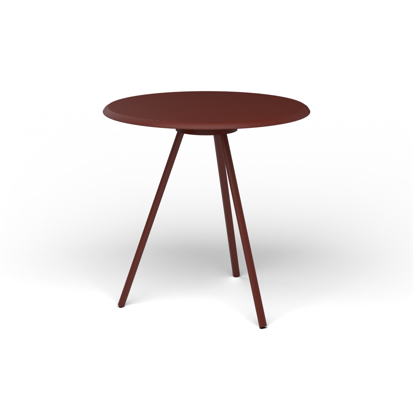 Zebra Tafel - Rond Ø 72 cm, gelakt aluminium, Chestnut Brown