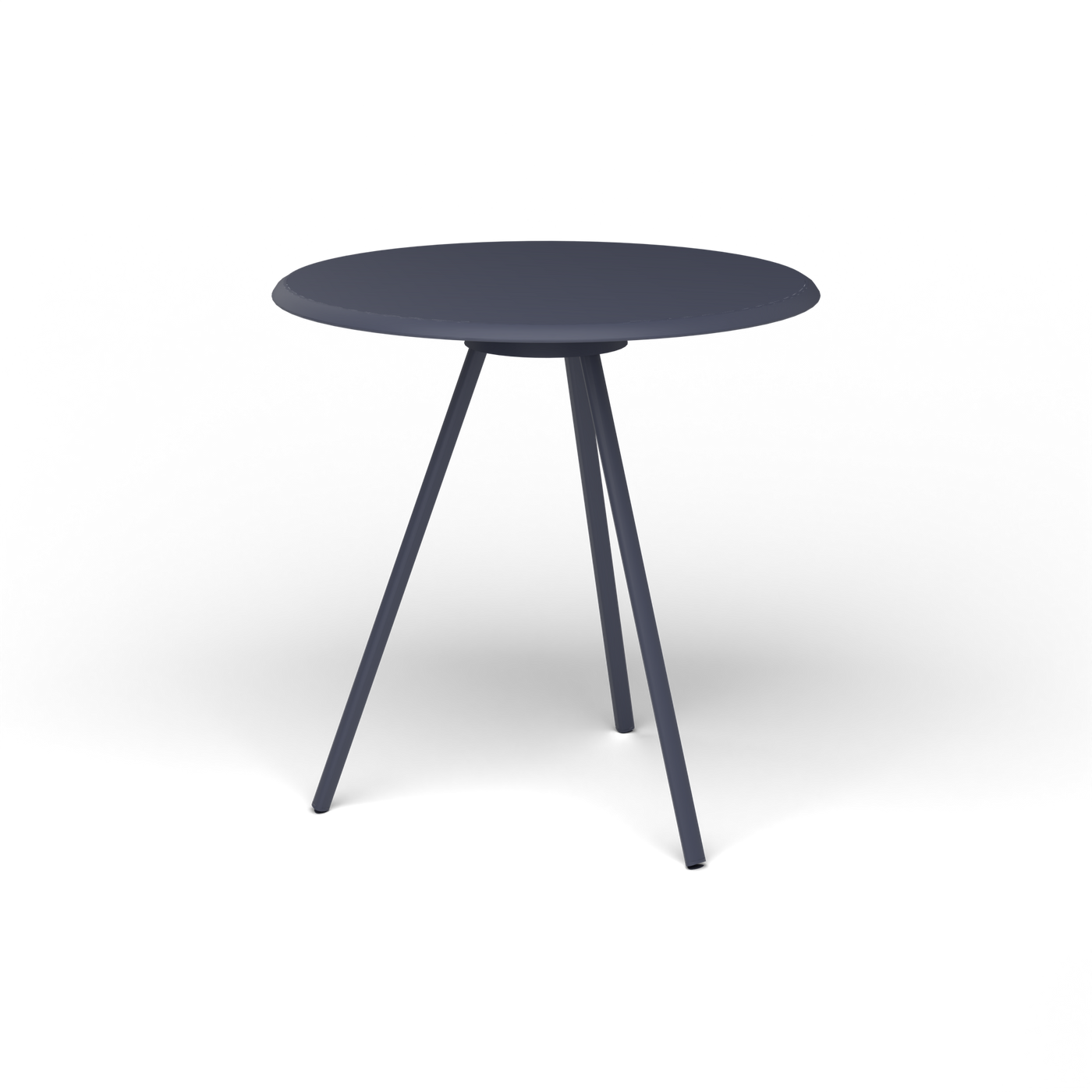 Zebra Tafel - Rond Ø 72 cm, gelakt aluminium, Grey Blue