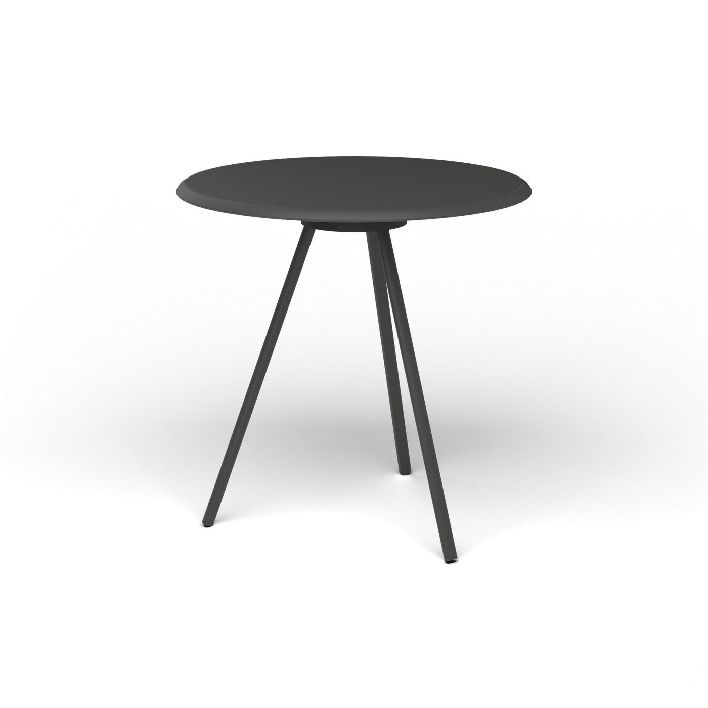 Zebra Tafel - Rond Ø 72 cm, gelakt aluminium, Metallic Grey