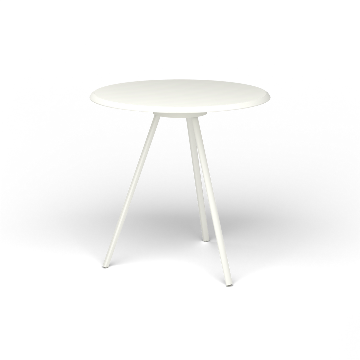 Zebra Tafel - Rond Ø 72 cm, gelakt aluminium, White