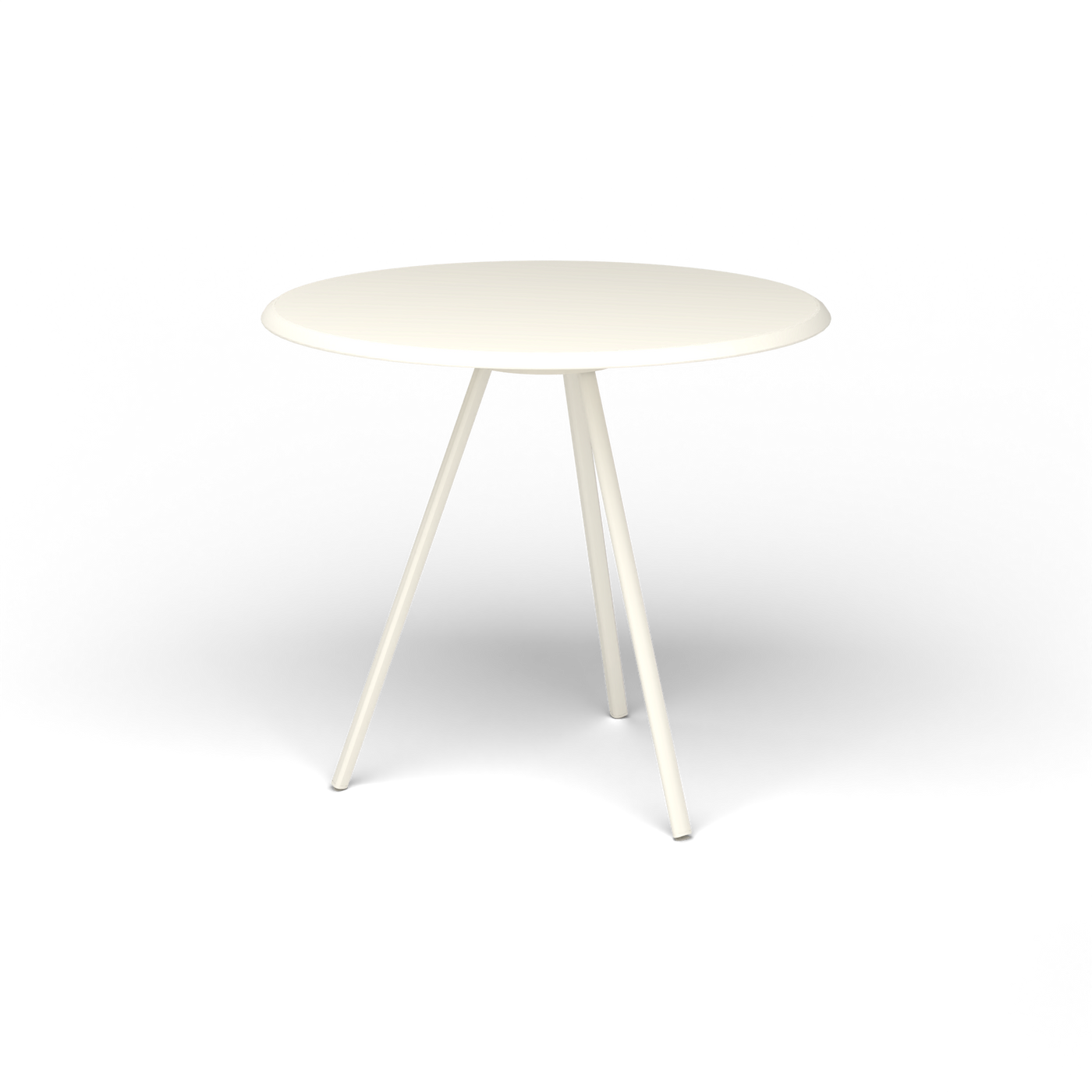 Zebra Tafel - Rond Ø 82 cm, gelakt aluminium, Antique White