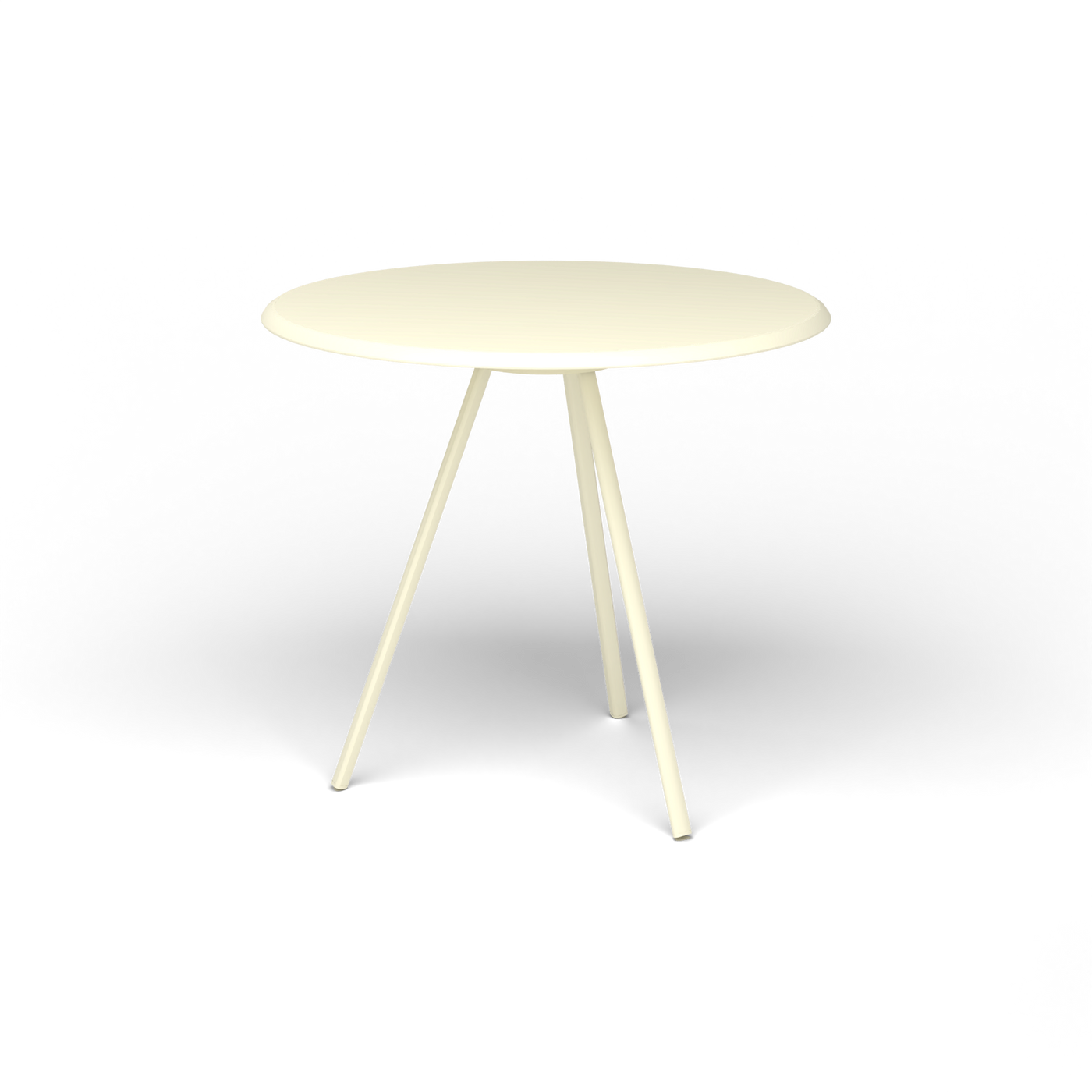 Zebra Tafel - Rond Ø 82 cm, gelakt aluminium, Butter White