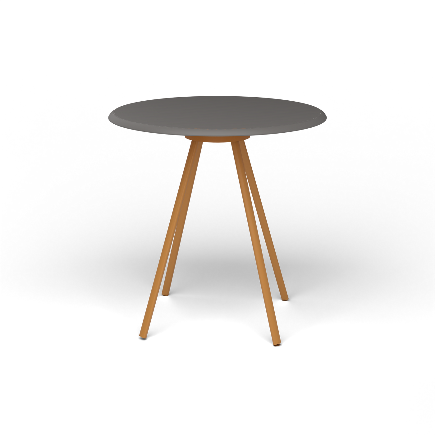 Zebra Tafel - Rond Ø 72 cm, speckled Anthracite, Mustard Yellow