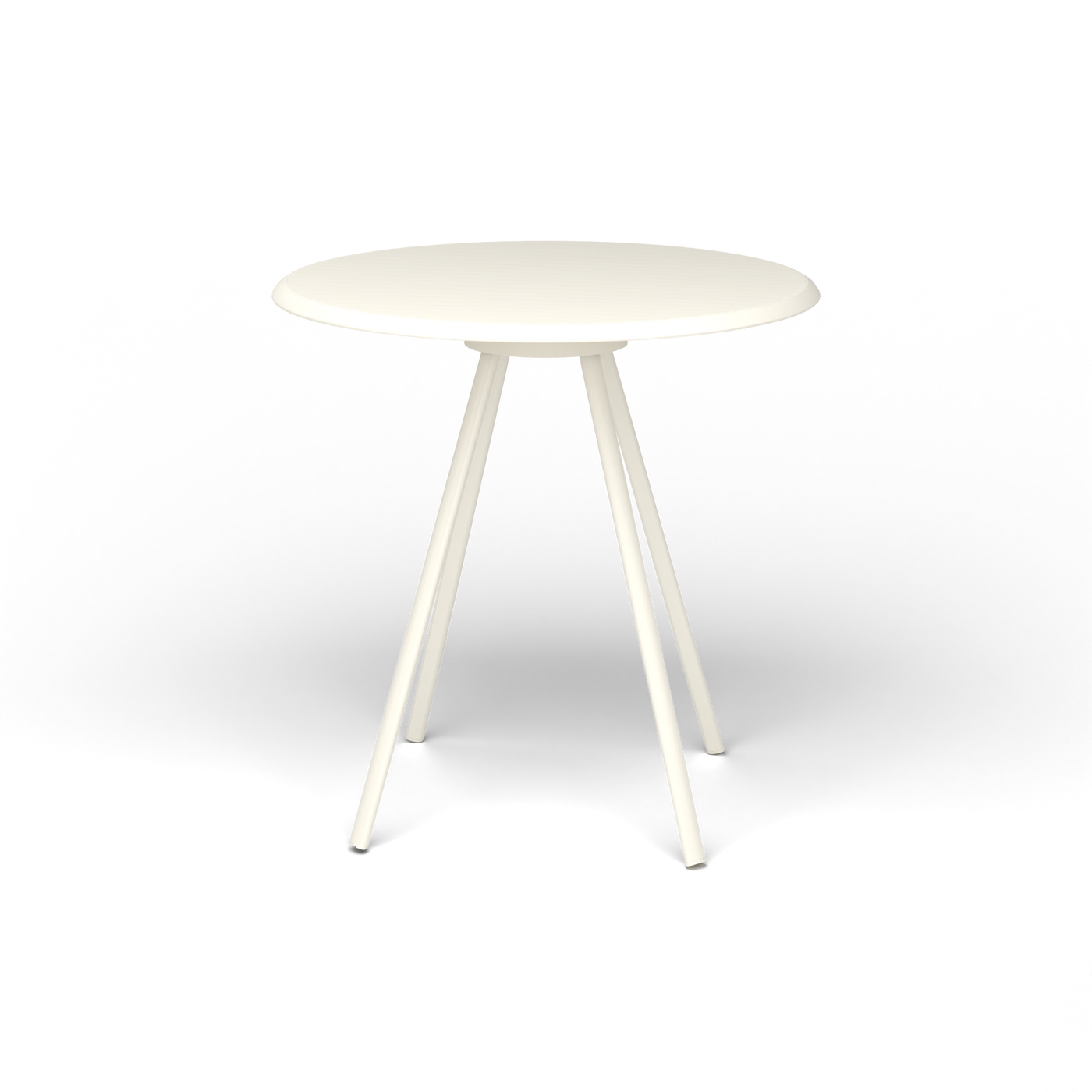 Zebra Tafel - Rond Ø 72 cm, gelakt aluminium, Antique White