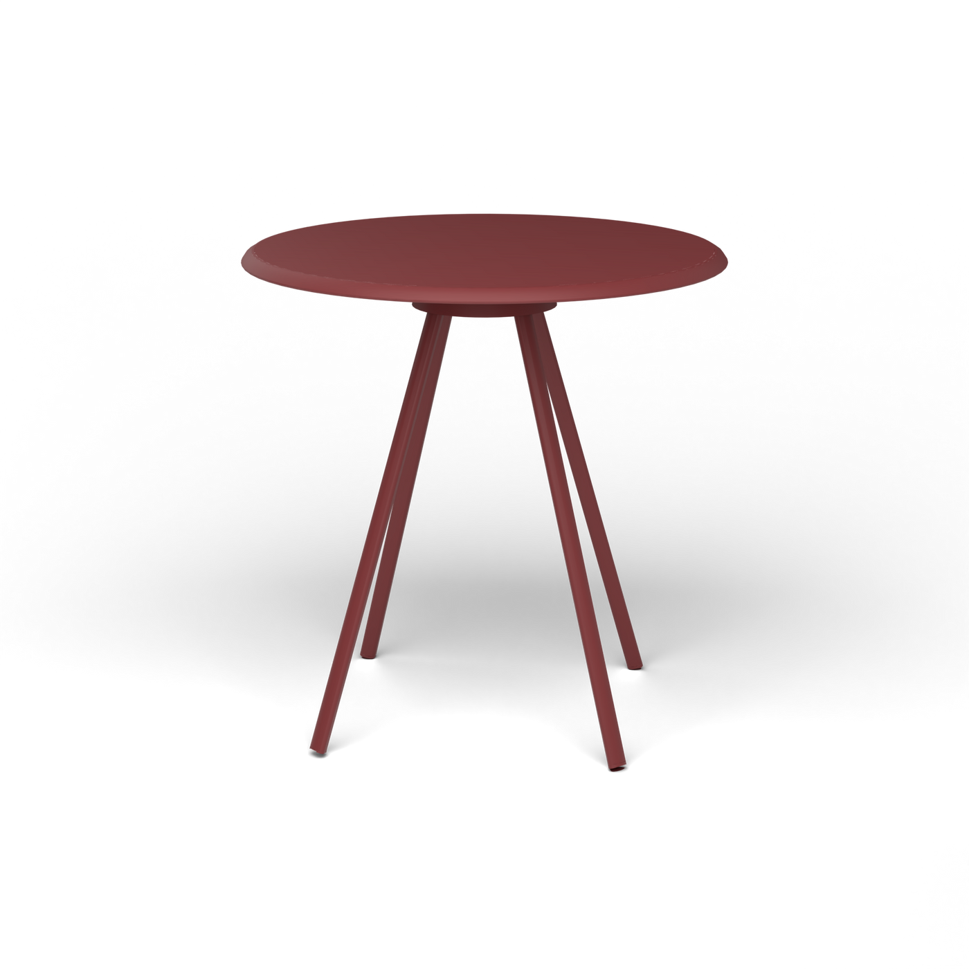 Zebra Tafel - Rond Ø 72 cm, gelakt aluminium, Autumn Red
