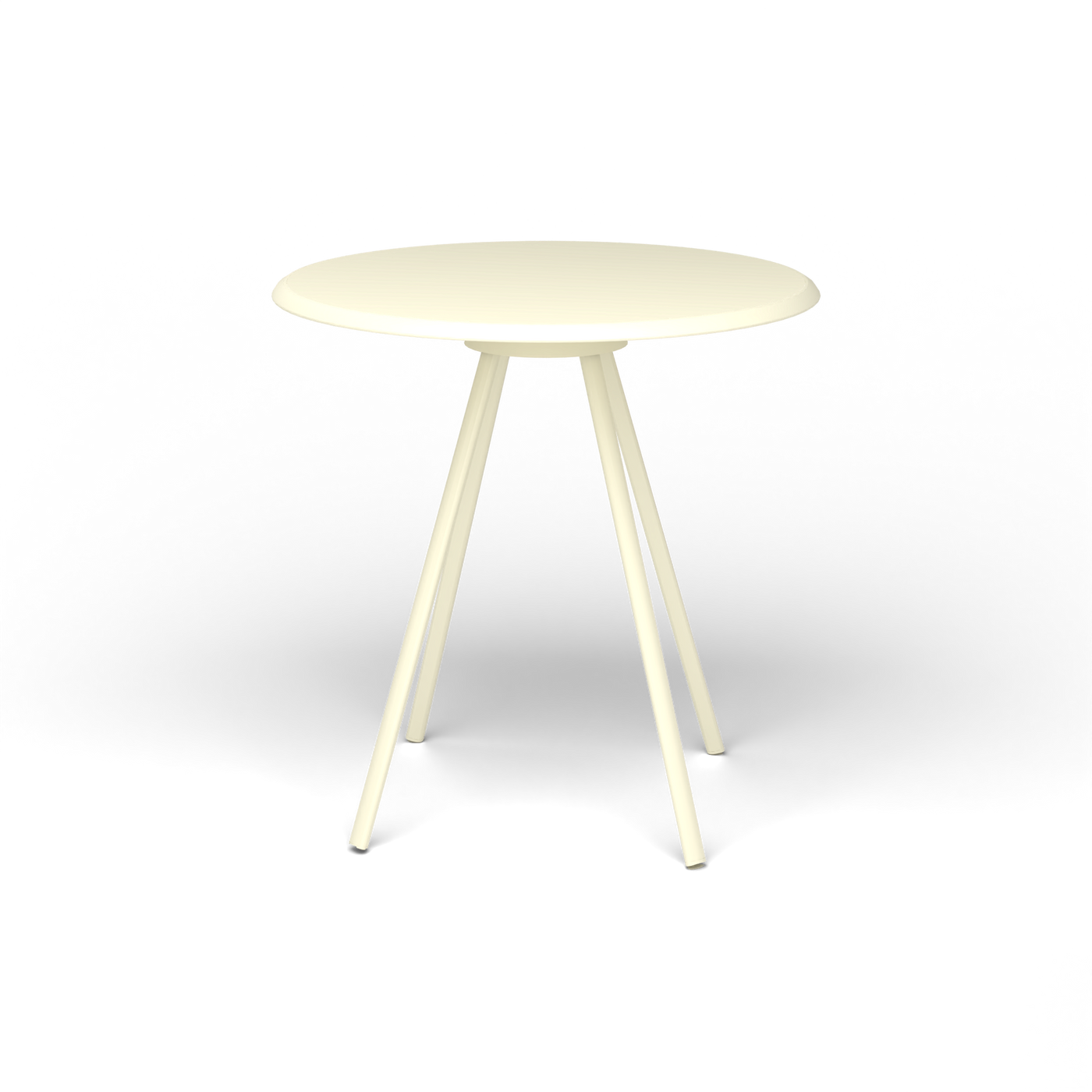 Zebra Tafel - Rond Ø 72 cm, gelakt aluminium, Butter White