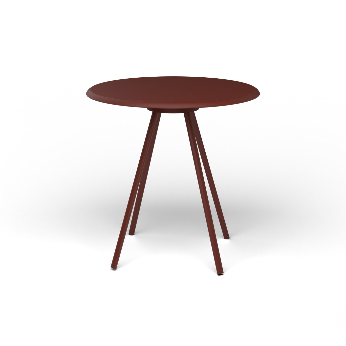 Zebra Tafel - Rond Ø 72 cm, gelakt aluminium, Chestnut Brown